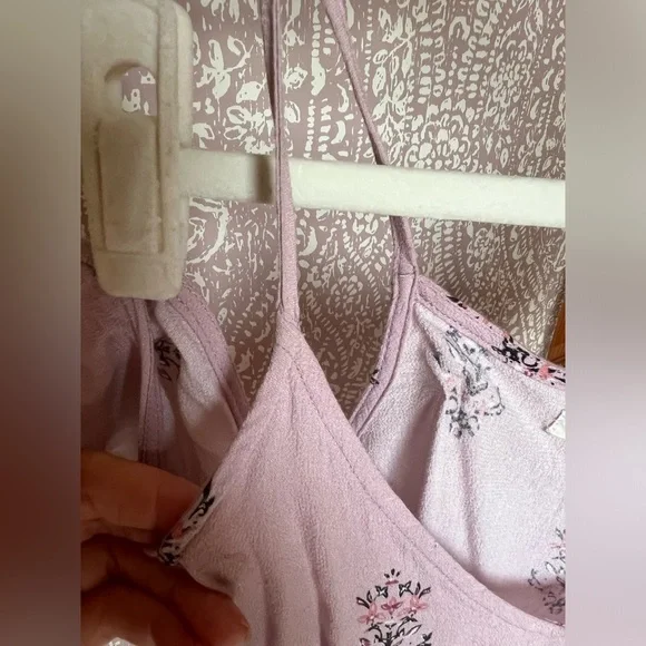 LA Hearts by PacSun Cold Shoulder Shirt Sleeve Pink White Floral Mini Dress - Picture 5 of 7